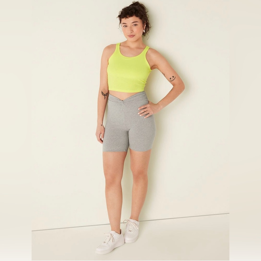 6" COTTON TWIST WAIST BIKER SHORTS